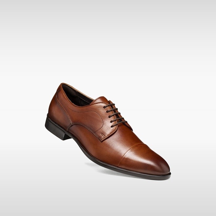 Leather oxfords THALOS MAN Cognac | GEOX