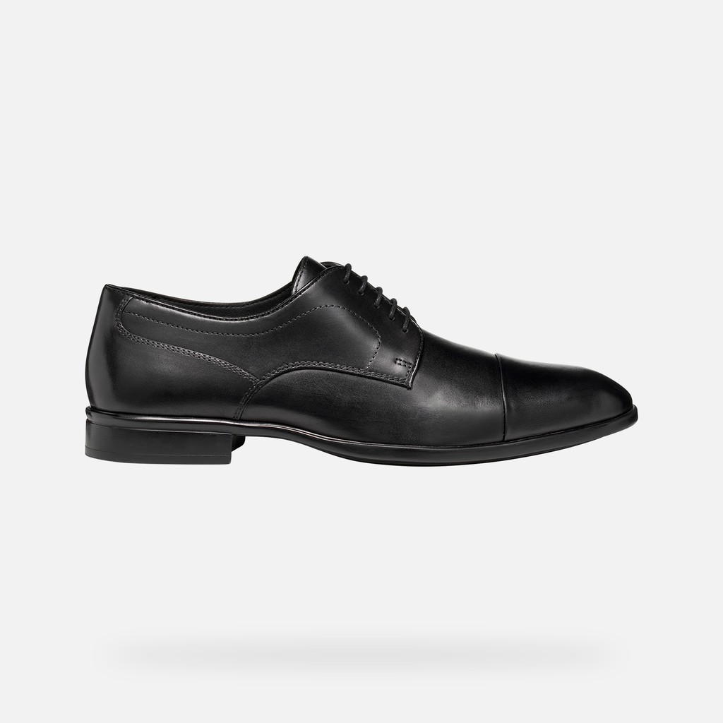 Leather oxfords THALOS MAN Black - image number 1 | GEOX