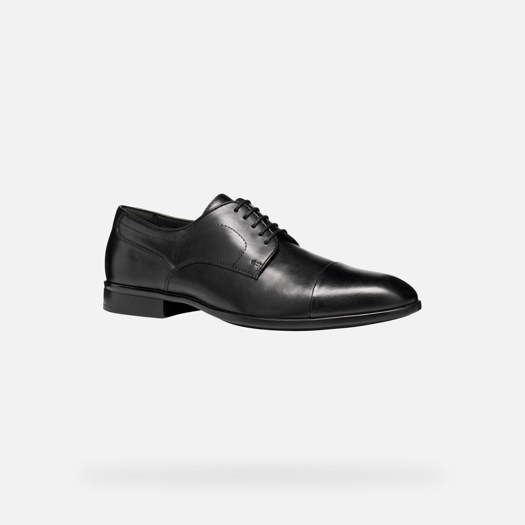 Leather oxfords THALOS MAN Black - image number 2 | GEOX