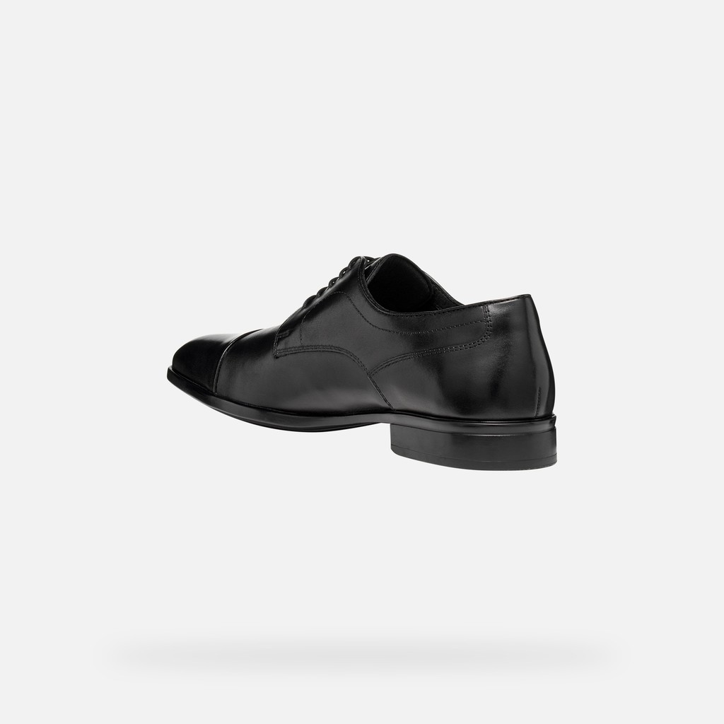Leather oxfords THALOS MAN Black - image number 3 | GEOX