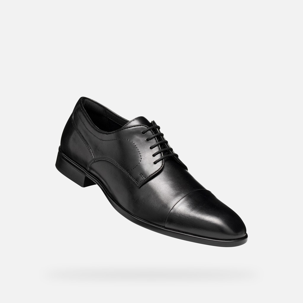 Leather oxfords THALOS MAN Black - image number 4 | GEOX