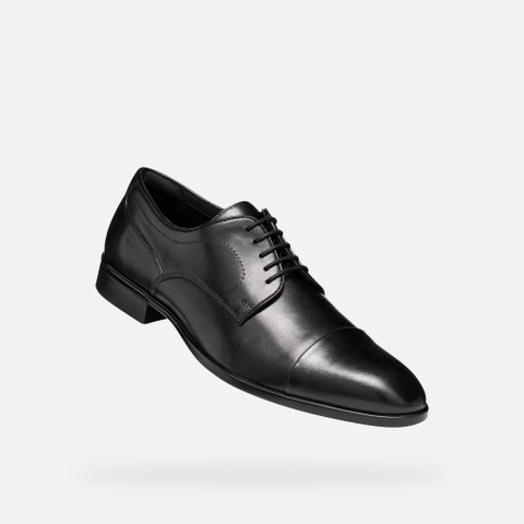 Leather oxfords THALOS MAN Black - image number 4 | GEOX