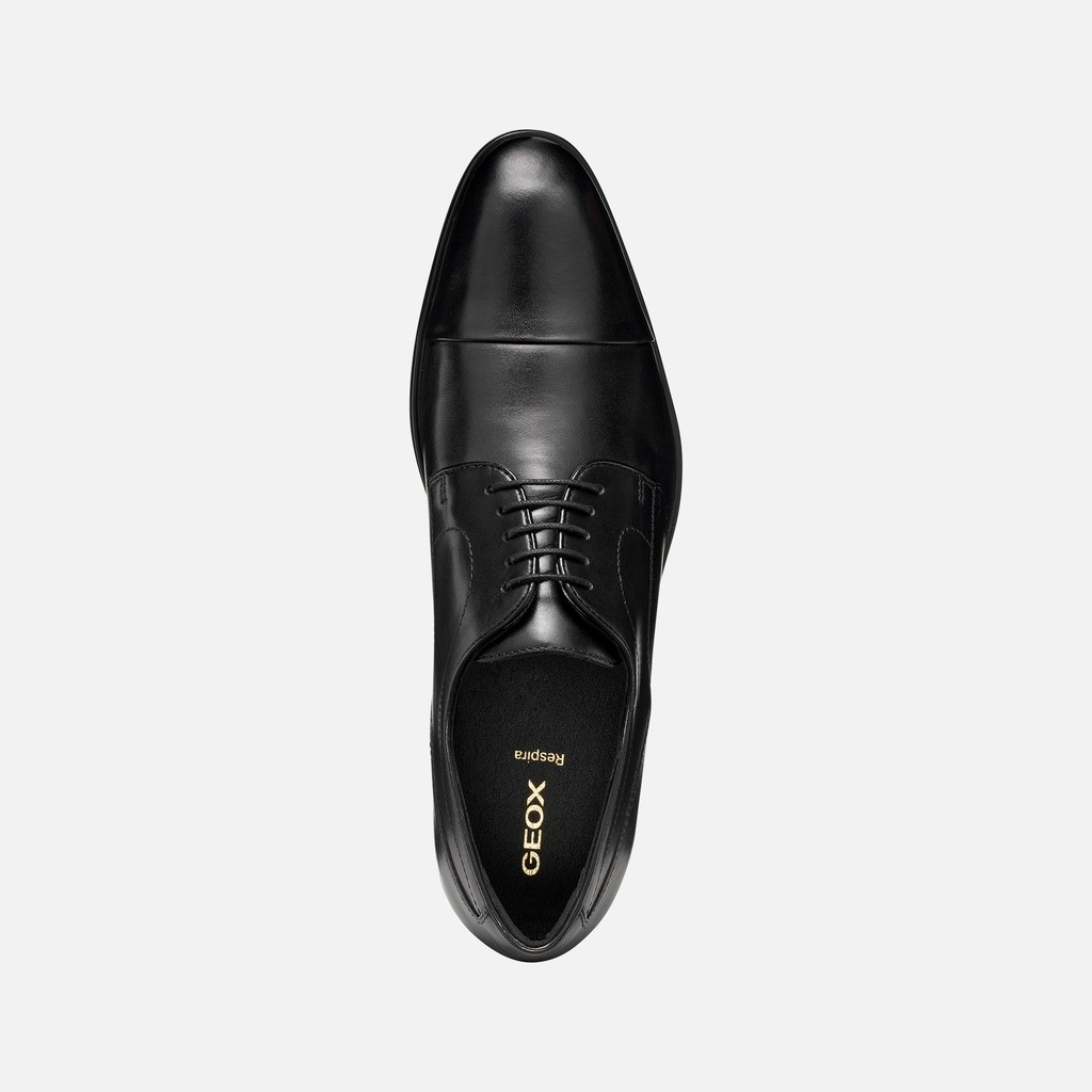 Leather oxfords THALOS MAN Black - image number 5 | GEOX