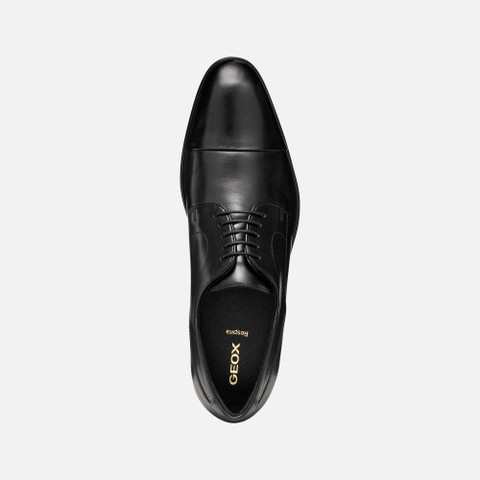 Leather oxfords THALOS MAN Black - image number 5 | GEOX