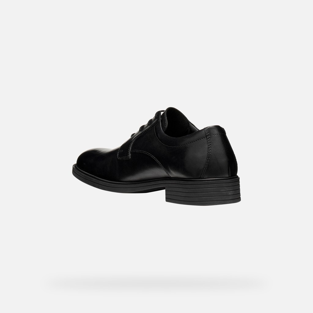 Richelieus en cuir THORIAN HOMME Noir - image number 3 | GEOX