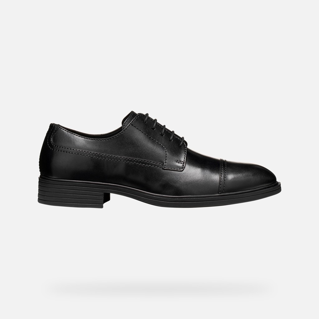 Leather oxfords THORIAN MAN Black - image number 1 | GEOX