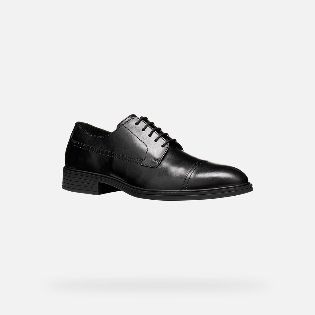 Leather oxfords THORIAN MAN Black - image number 2 | GEOX