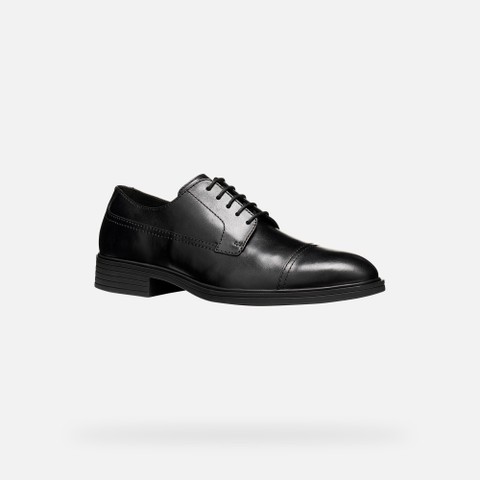 Leather oxfords THORIAN MAN Black - image number 2 | GEOX