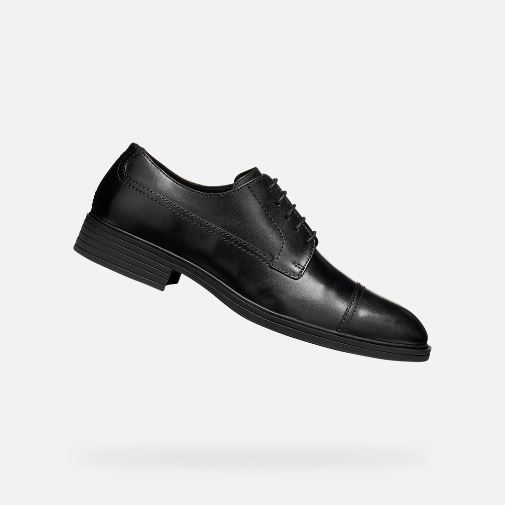 Leather oxfords THORIAN MAN Black - image number 0 | GEOX