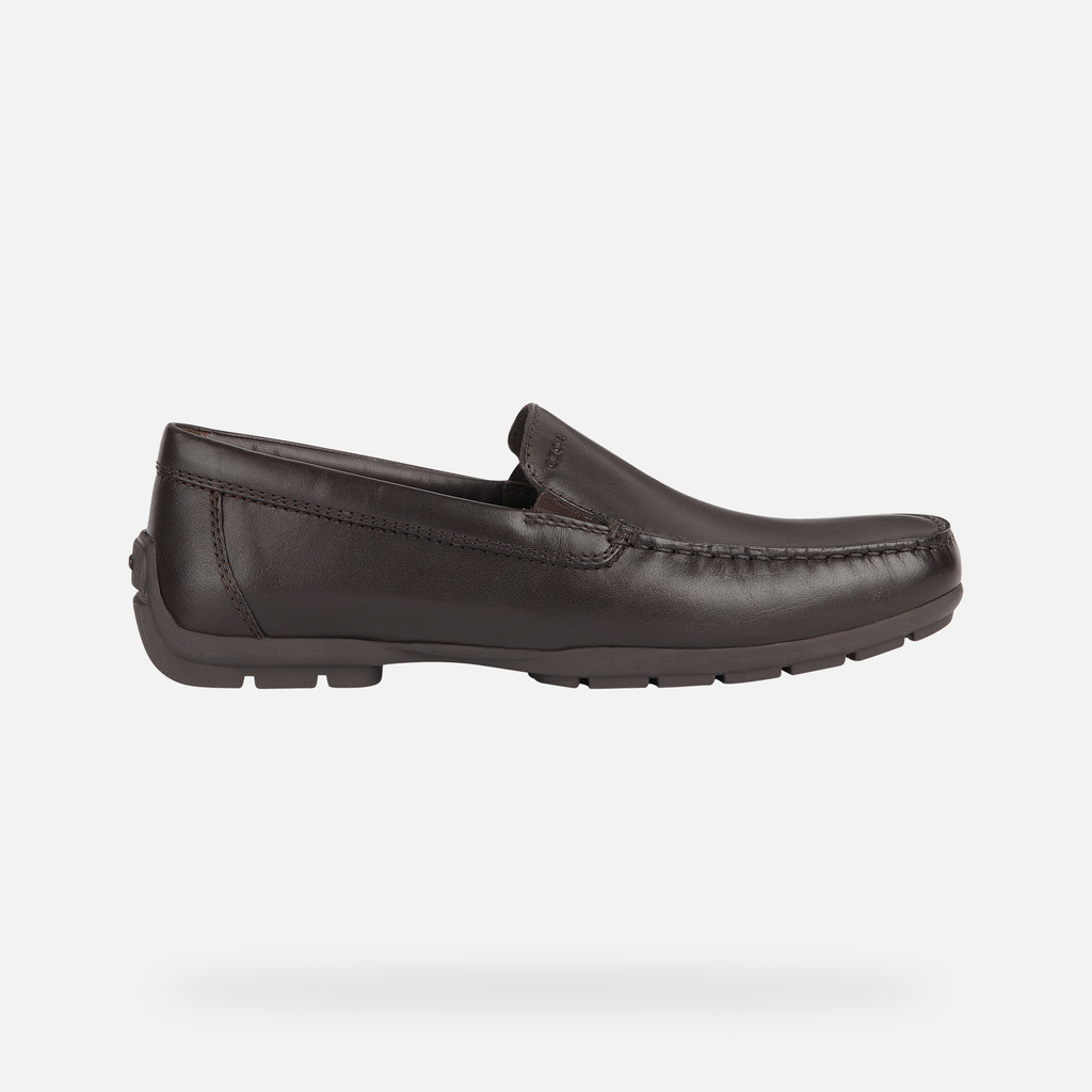 leather loafers MONER W 2FIT MAN Coffee - image number 1 | GEOX