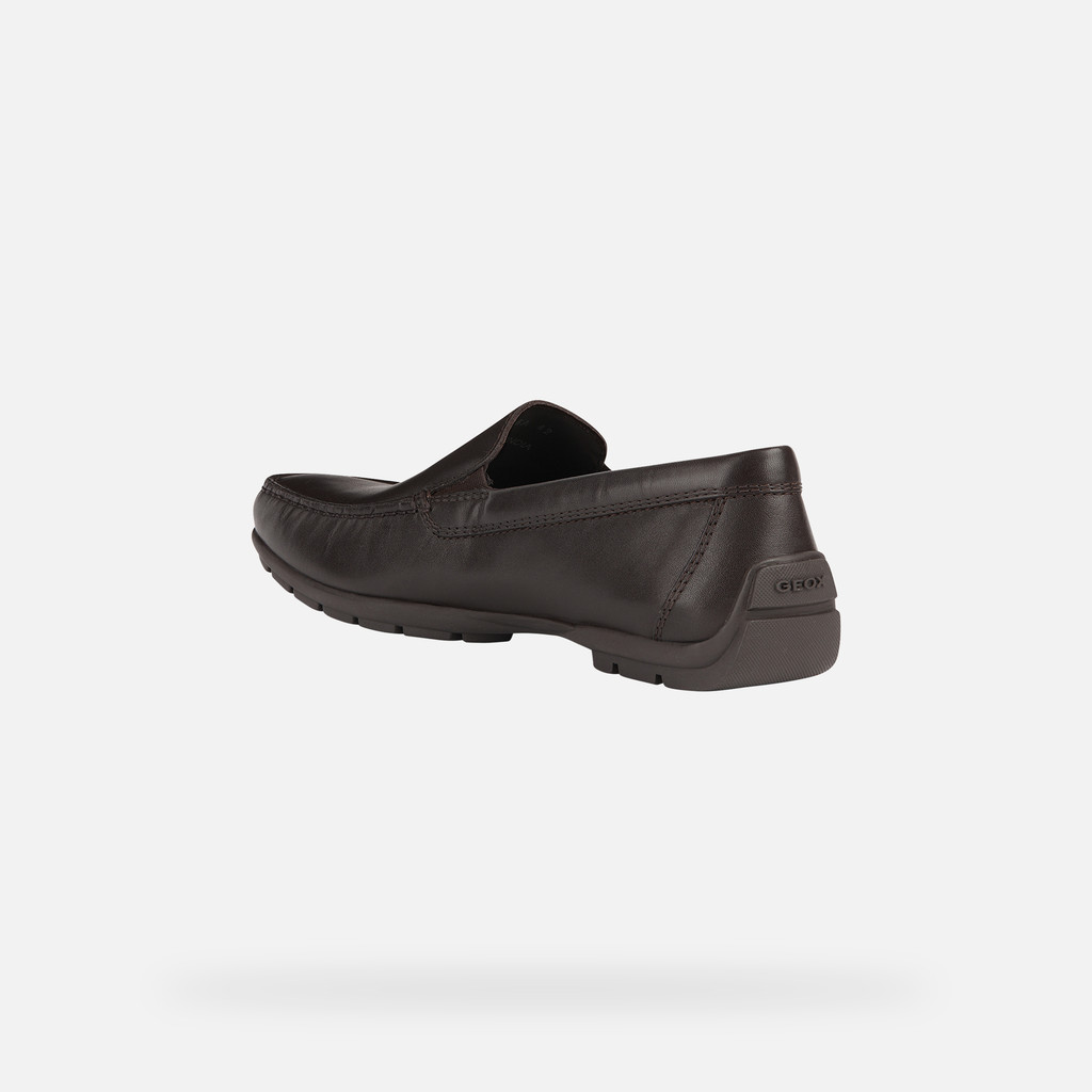 leather loafers MONER W 2FIT MAN Coffee - image number 3 | GEOX