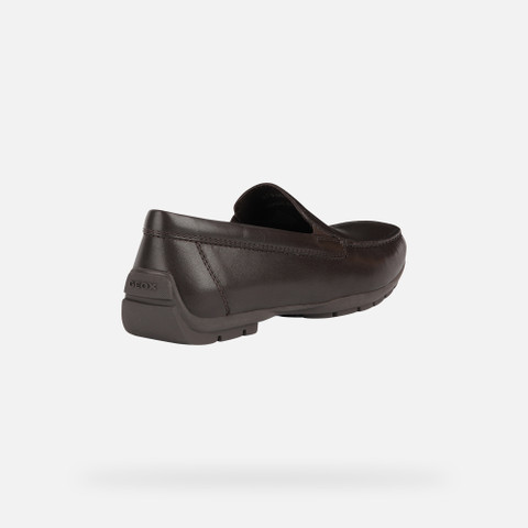 leather loafers MONER W 2FIT MAN Coffee - image number 4 | GEOX