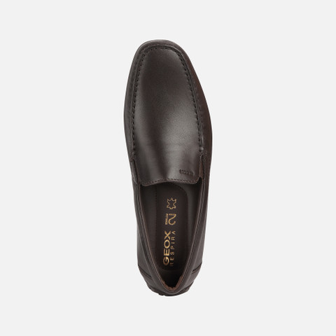 leather loafers MONER W 2FIT MAN Coffee - image number 5 | GEOX