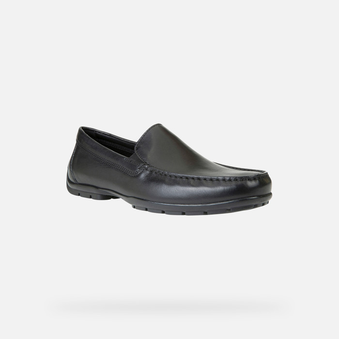 Mens Shoes Slip-on shoes Loafers Geox Rubber U Moner 2fit B Moccasin in Black for Men 