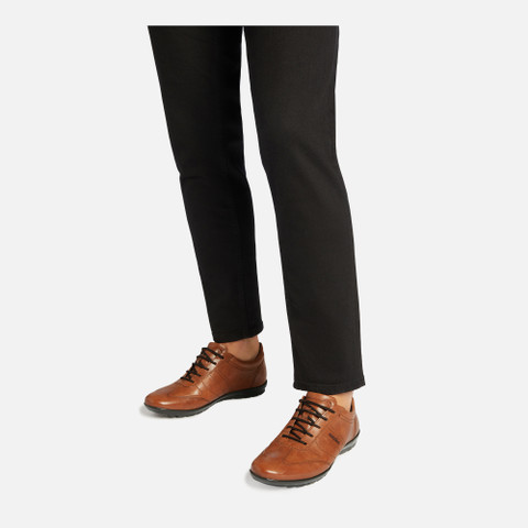 Leather shoes SYMBOL MAN Brown cotto - image number 1 | GEOX