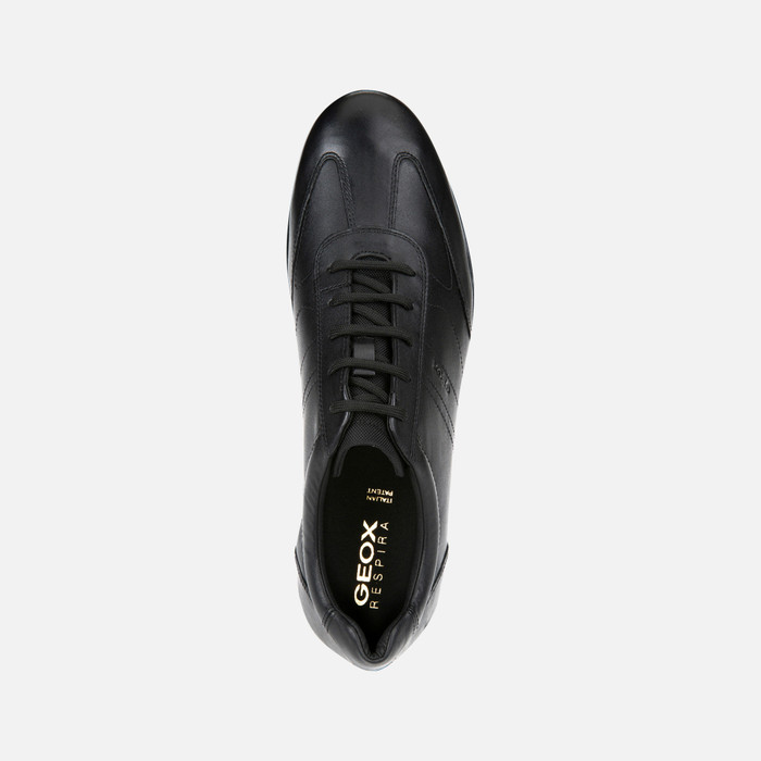 Vaticinador Predicar Tratamiento Preferencial Geox® MO SYMBOL: Men's Black Leather Shoes | Geox® Online