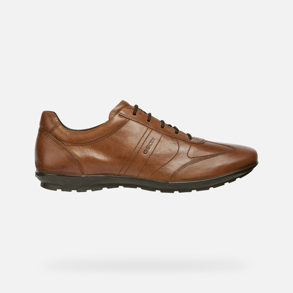 Leather shoes SYMBOL MAN Brown cotto - image number 2 | GEOX