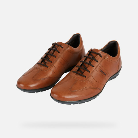 Leather shoes SYMBOL MAN Brown cotto - image number 8 | GEOX