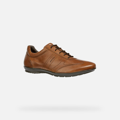 Leather shoes SYMBOL MAN Brown cotto - image number 3 | GEOX