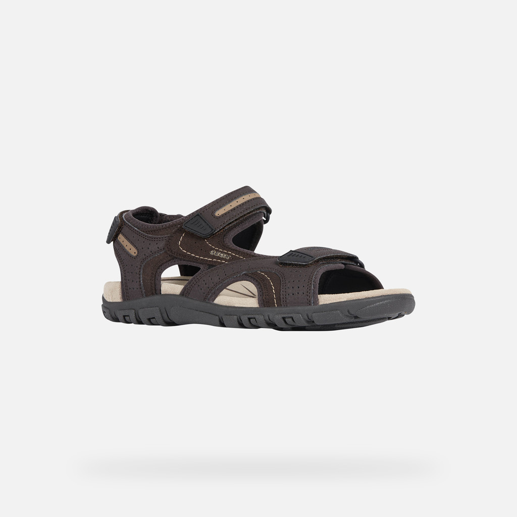 Geox STRADA Man Brown Sandals Geox Official Store