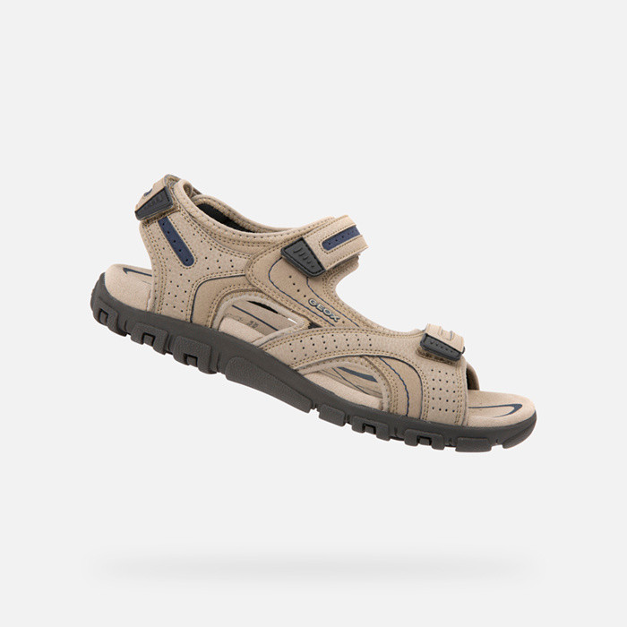 Open sandals STRADA MAN Sand/Navy | GEOX
