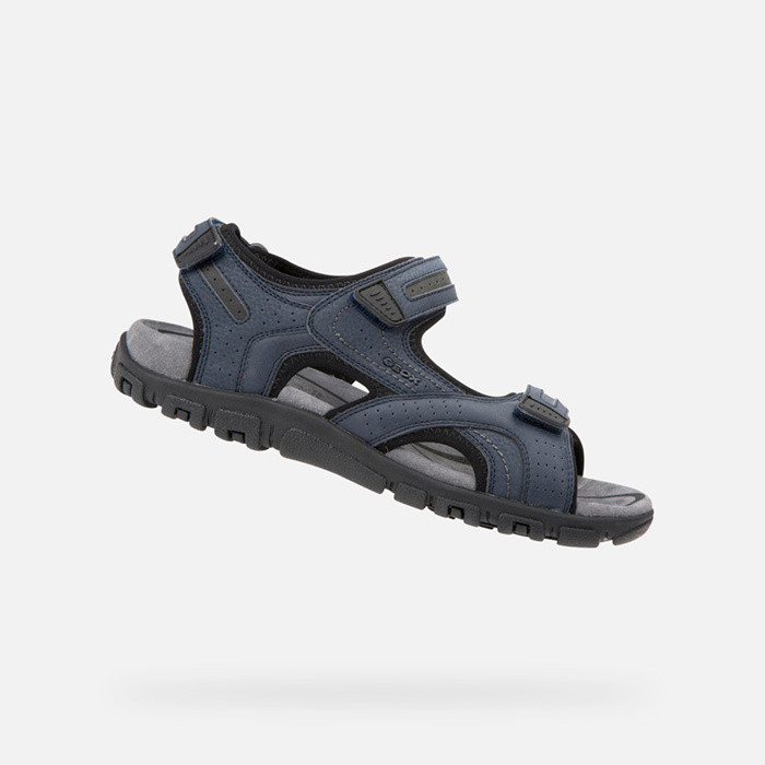 Open sandals STRADA MAN Navy/Dark Grey | GEOX