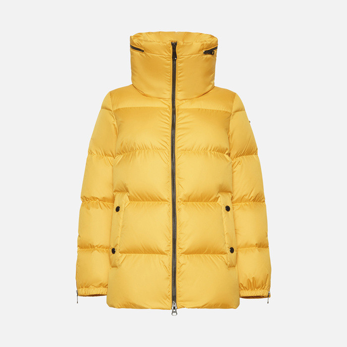 Down jackets CAMEI WOMAN Spicy Mustard | GEOX