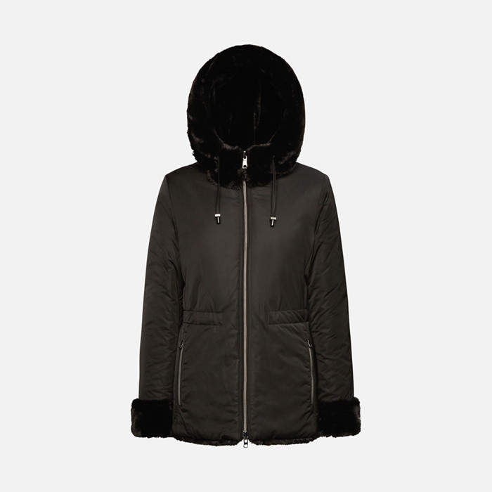 Reversible jacket KAULA WOMAN Black/Black | GEOX