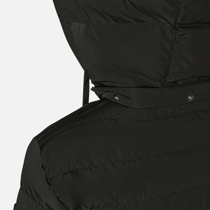 Geox® ANEKO: Women's Black Short Down Jacket | FW22 Geox®