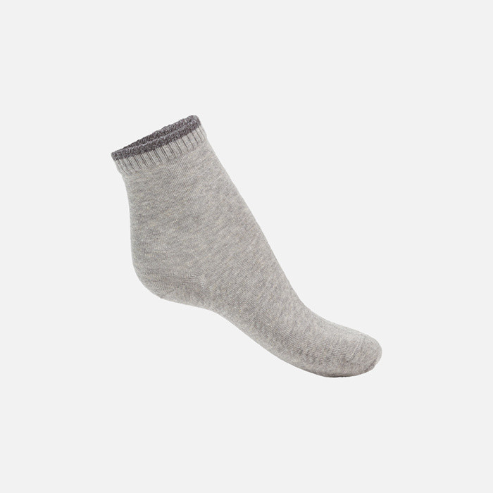 Short socks TWO-PACK SOCKS WOMAN Cream/Melange Grey | GEOX