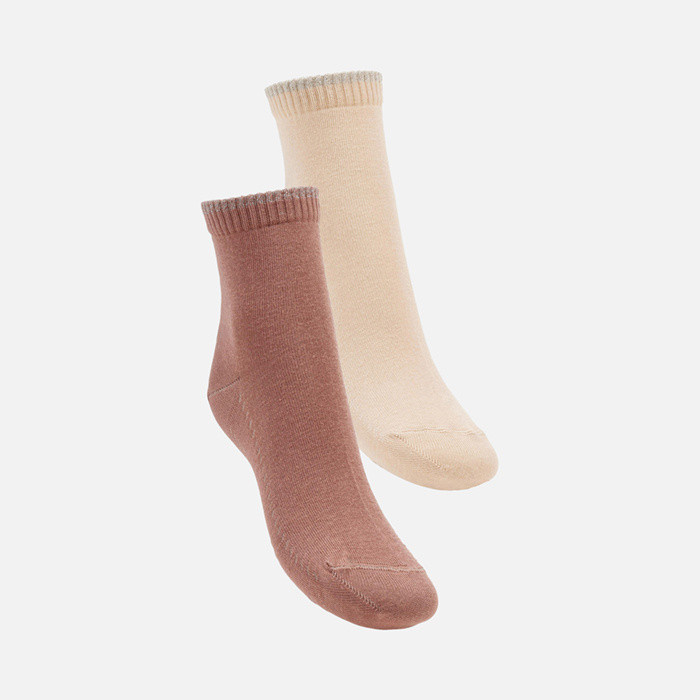 Socks TWO-PACK SOCKS WOMAN Beige/Mauve | GEOX