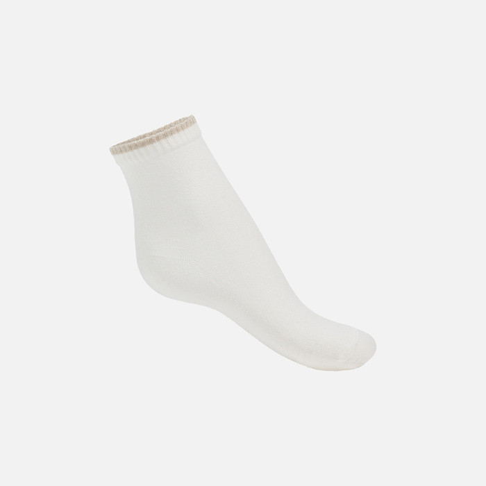 Short socks TWO-PACK SOCKS WOMAN Black/Cream white | GEOX