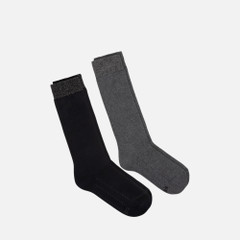 two pack socks woman — black/dark_grey 2