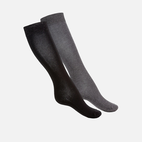 CALCETINES MUJER SOCKS MUJER - NEGRO/GRIS OSCURO