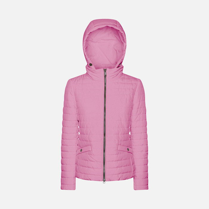 Synthetic down jacket ASCYTHIA ABX WOMAN African violet | GEOX