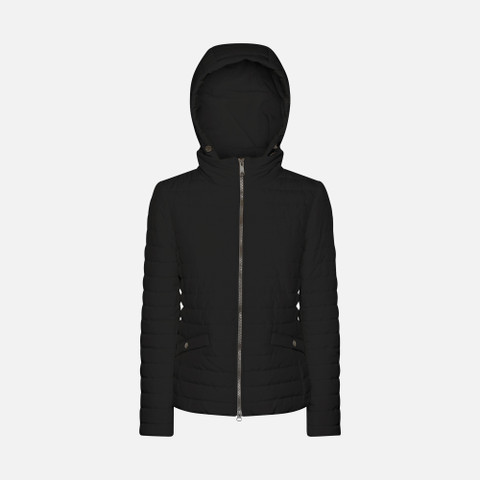Jacke mit Kapuze ASCYTHIA ABX WOMAN Black - image number 0 | GEOX