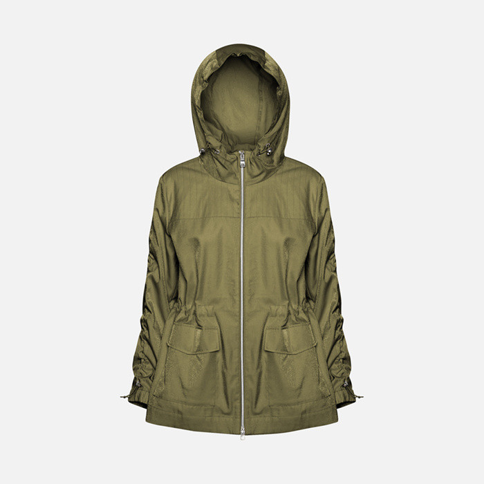 Short parka ROOSE WOMAN Military olive | GEOX