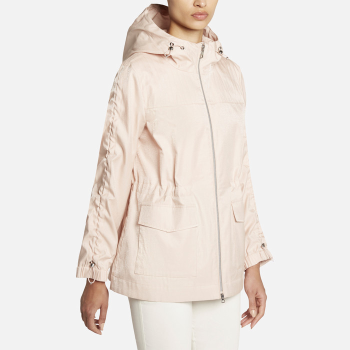 Geox® ROOSE: Parka Court Pêche clair Femme | Geox®
