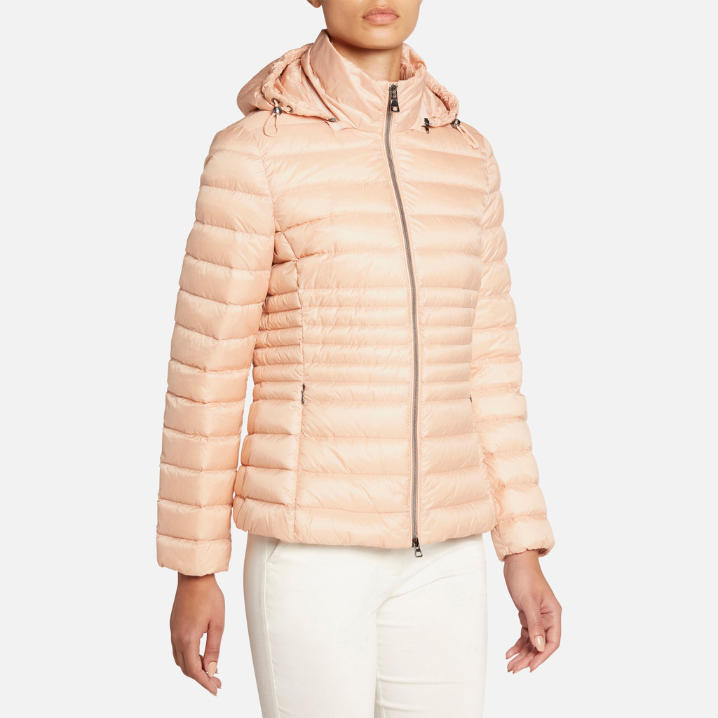 short down jacket JAYSEN WOMAN Peach whip - image number 0 | GEOX