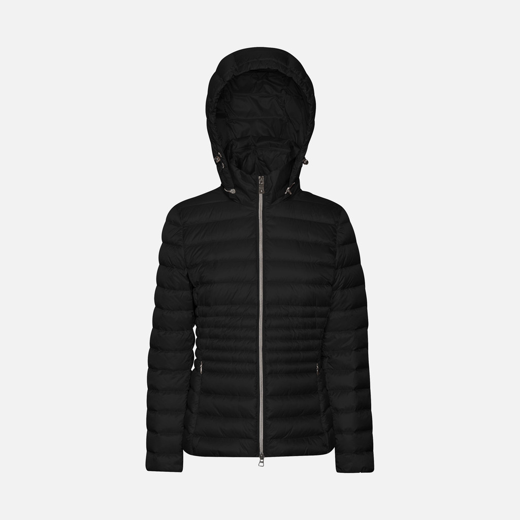 short down jacket JAYSEN WOMAN Black - image number 0 | GEOX