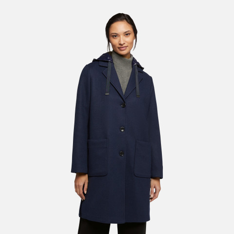 long coat DORALEA WOMAN Night sky - image number 1 | GEOX