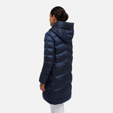 Full-length quilted coat ADRYA WOMAN Dark eclipse blue - image number 5 | GEOX