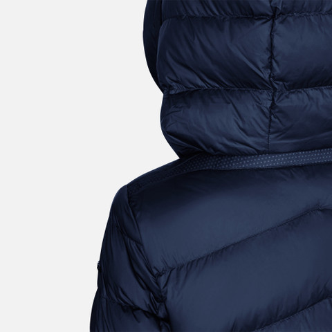 Full-length quilted coat ADRYA WOMAN Dark eclipse blue - image number 6 | GEOX