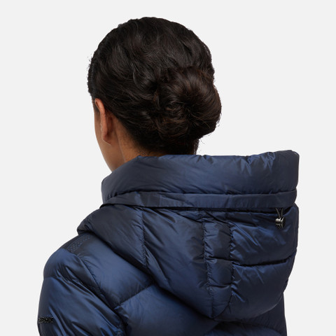 Full-length quilted coat ADRYA WOMAN Dark eclipse blue - image number 8 | GEOX