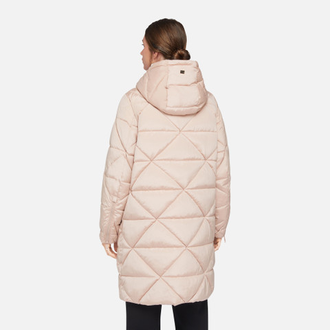 synthetic down jacket ALLENIEE WOMAN Misty Rose - image number 5 | GEOX