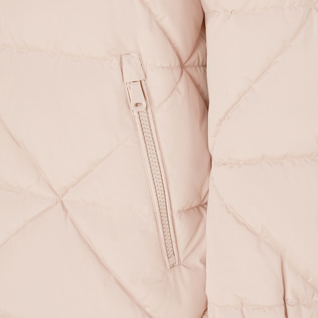 synthetic down jacket ALLENIEE WOMAN Misty Rose - image number 7 | GEOX
