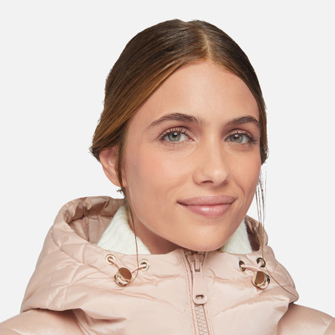synthetic down jacket ALLENIEE WOMAN Misty Rose - image number 8 | GEOX