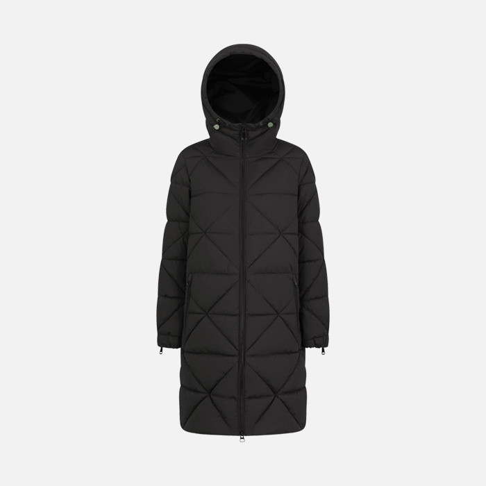 Synthetic down jacket ALLENIEE WOMAN Black | GEOX