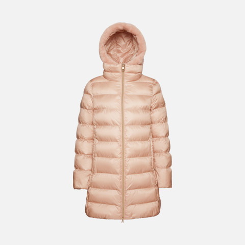 jacket with hood DESYA WOMAN Misty Rose - image number 0 | GEOX