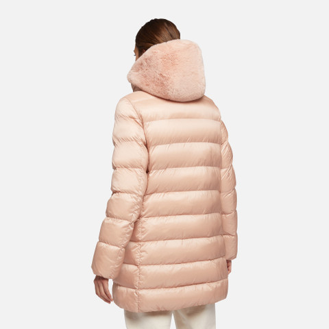 jacket with hood DESYA WOMAN Misty Rose - image number 5 | GEOX